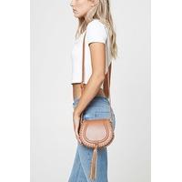 Faux Leather Saddle Purse