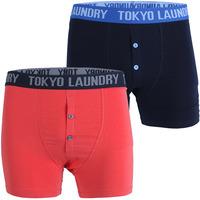 Farren (2 Pack) Boxer Shorts Set in Dark Navy / Paprika  Tokyo Laundry