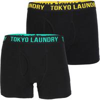 Falconberg (2 Pack) Boxer Shorts Set in Virdian Green / Yellow Iris  Tokyo Laundry