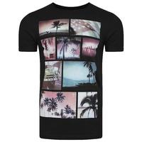 Faded Palm Tree T-Shirt in Black - Dissident