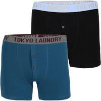 Farren (2 Pack) Boxer Shorts Set in Kingfisher Blue / Black  Tokyo Laundry
