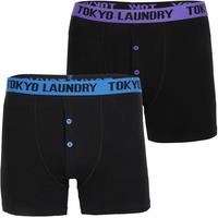 Fairbairn (2 Pack) Boxer Shorts Set in Purple / Swedish Blue  Tokyo Laundry