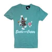 Fallout 4 Bottle & Cappy T-shirt Small Heather Green