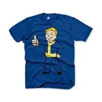 Fallout Vault Boys Thumbs Up Large T-shirt Blue (ge1646l)