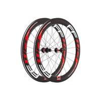 Fast Forward F6R Full Carbon Clincher 700C Road Wheelset | Black/Red - Shimano