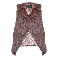 Faux Fur Animal Print Waistcoat