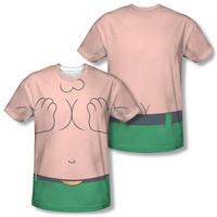 Family Guy - Peter Squished Costume Tee (Front/Back Print)