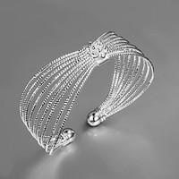 fashion noble 925 sterling silver flowerbangles party daily bangles fo ...