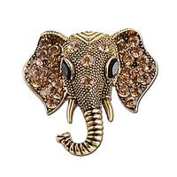 Fashion Jewelry Bohemian Elephant Crystal Brooches Women\'s Fashion