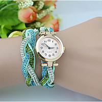 Fashion Women\'s Crystal Pearl ChainBracelet Watch Cool Watches Unique Watches