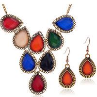 Fashion Summer Jewelry Gem / Rhinestone Jewelry Set Necklace/Earrings