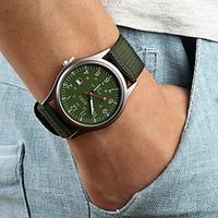 fashion leisure mens watch calendar canvas bandassorted colors wrist w ...