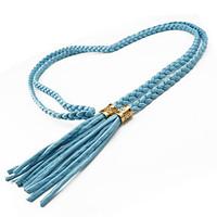 Fashion Lady Knitting Waist Rope Fringed Belt