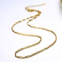 Fashion Sample 24K Gold Plated Necklaces Golden Chain Necklaces Daily / Casual 1pc Jewelry