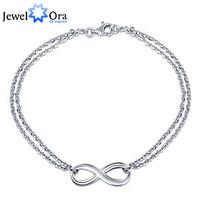 Fashion 925 Sterling Silver Infinity Trendy Jewelry Bracelets Bangles For Women