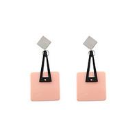 fashion women square shape acrylic drop earrings