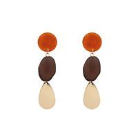 fashion women oval shaped acrylic drop earrings