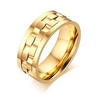 Fashion Gold Plated Spike Rings for Women/Men Jewelry Punk Rotatable WeddingEngagement Rings R-183