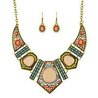 Fashion Big Necklace And Earring Jewelry Sets