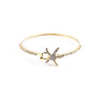 Fashion Women Stone Set Star Bangle