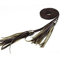 Fashion Lady Knitting Waist Rope Fringed Belt