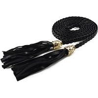 Fashion Lady Knitting Waist Rope Fringed Belt