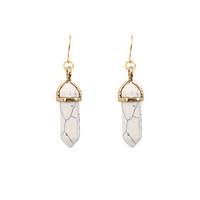 Fashion Women Natural Stone Drop Earrings