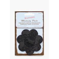 fabric flower nipple covers black