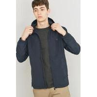 Farah Newbern Navy Nylon Zip Jacket, NAVY