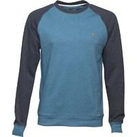 Farah Vintage Mens Tanton Raglan Sweatshirt Stellar Marl