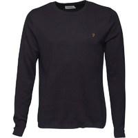 farah vintage mens stones milano long sleeve t shirt true navy