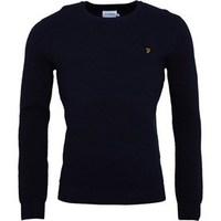 farah vintage mens thornely crew neck sweater true navy