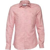 Farah Vintage Mens Elsworth Slim Long Sleeve Shirt Currant