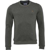 farah vintage mens tiller crew neck knitwear palm marl