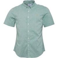 Farah Vintage Mens Steen Slim Fit Short Sleeve Shirt Pine Green