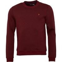 Farah Vintage Mens Tiller Crew Neck Knitwear Currant Marl