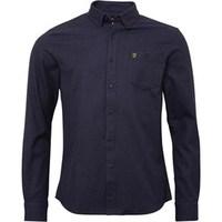 farah vintage mens hambleton long sleeve shirt asphalt