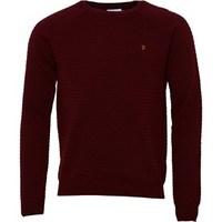 farah vintage mens keighly crew neck sweater aged port