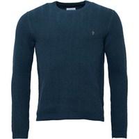 Farah Vintage Mens Oldham Crew Neck Sweater Poseidon