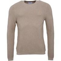 Farah Vintage Mens Hastings Textured Sweater Light Sand Marl