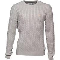 farah vintage mens lewes sweater light grey melange