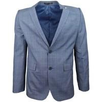 farah clarendon chk 2sb blazer notch mens jacket in blue