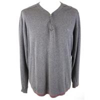 fat face large size grey v neck sweater