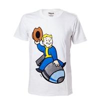 Fallout 4 Vault Boy Bomber Large T-Shirt - White