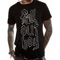Fall Out Boy Text Logo Men\'s Large T-Shirt - Black