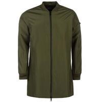 Fabric Lightweight Long Bomber Jacket Mens