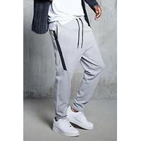 Faux Leather Stripe Sweatpants