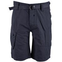 Faris Striped Cotton Shorts in Slate Blue - Dissident