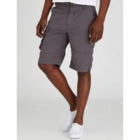 Faris Striped Cotton Shorts in Graphite Grey - Dissident