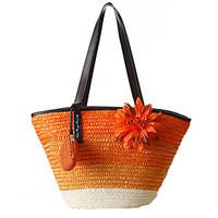 fashion woman bag striped natural straw bags woven straw shoulder bag  ...